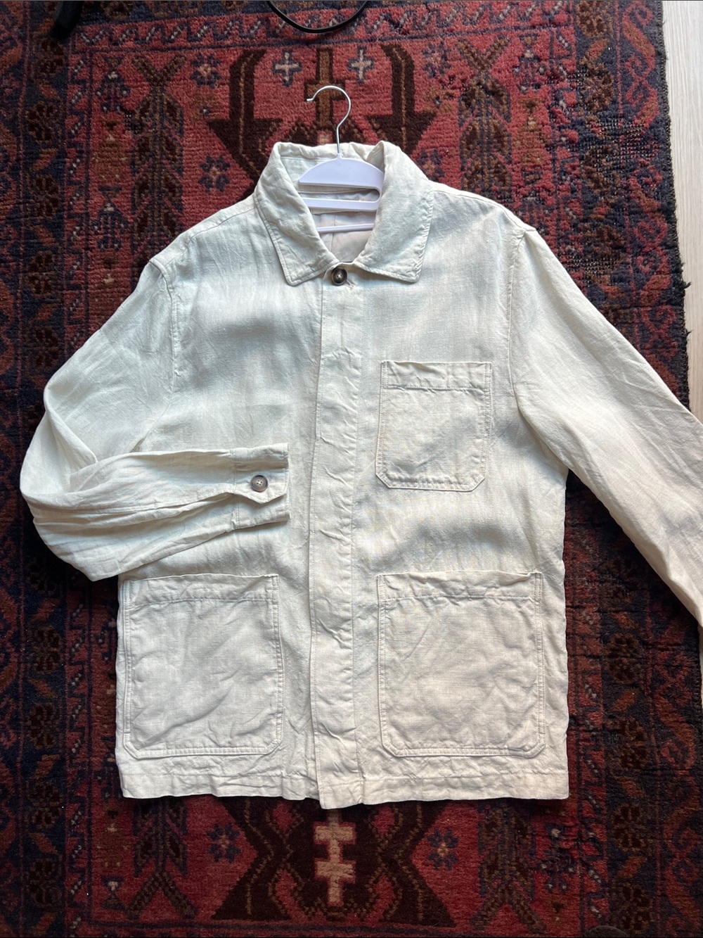 Mango Cream Lightweight Workwear Jacket